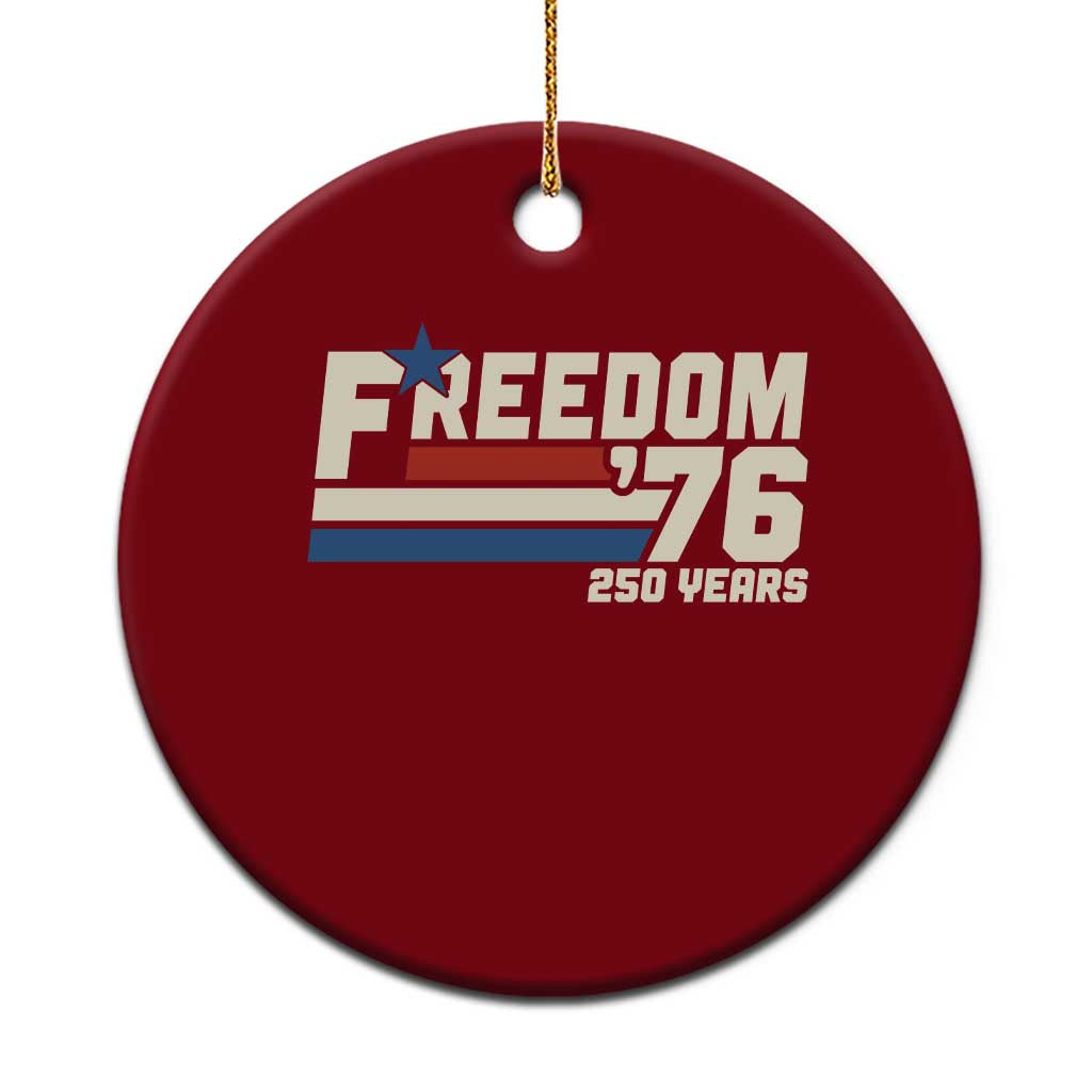 America Retro 250 Years Freedom USA 1776 2026 Ceramic Ornament