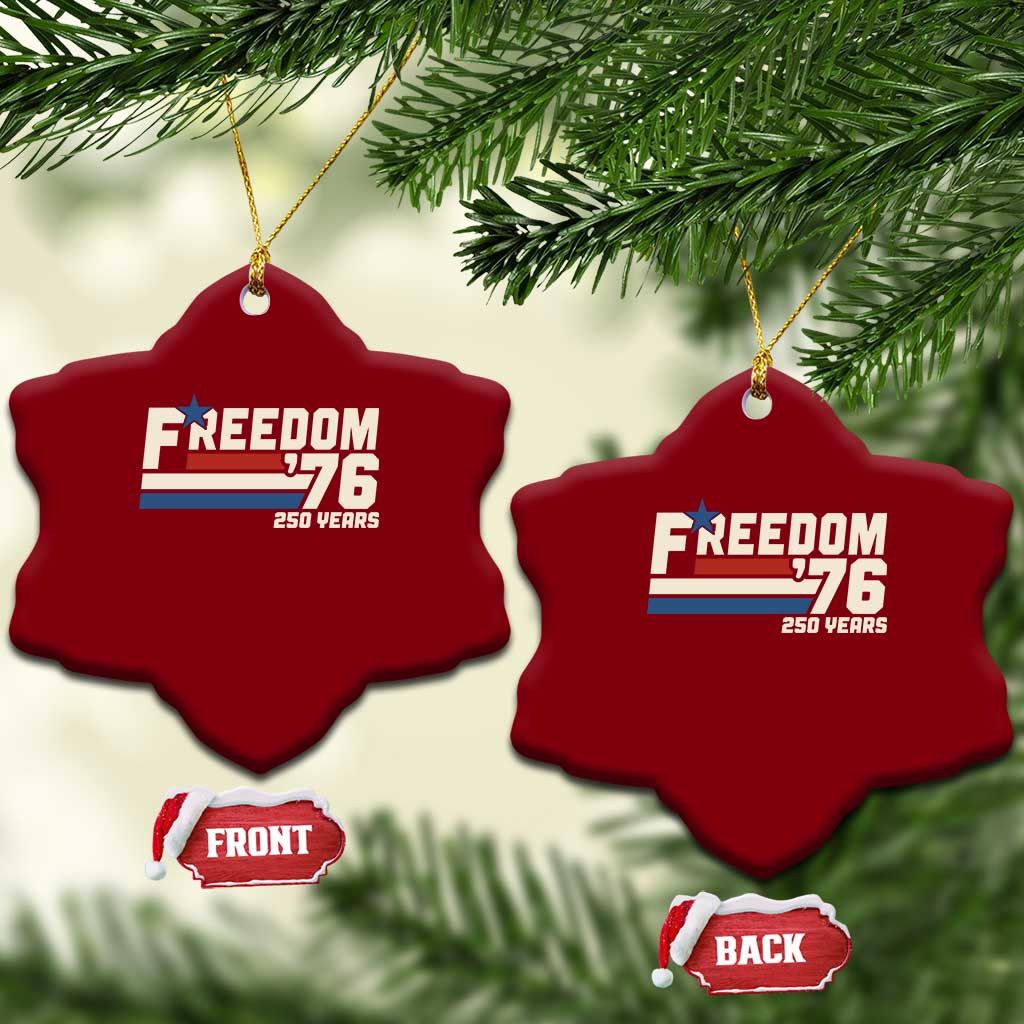 America Retro 250 Years Freedom USA 1776 2026 Ceramic Ornament