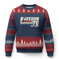 America Retro 250 Years Freedom USA 1776 2026 Ugly Christmas Sweater