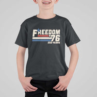 America Retro 250 Years Freedom USA 1776 2026 T Shirt For Kid