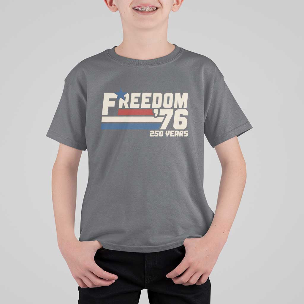 America Retro 250 Years Freedom USA 1776 2026 T Shirt For Kid
