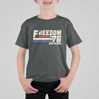 America Retro 250 Years Freedom USA 1776 2026 T Shirt For Kid