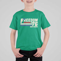 America Retro 250 Years Freedom USA 1776 2026 T Shirt For Kid