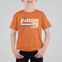 America Retro 250 Years Freedom USA 1776 2026 T Shirt For Kid