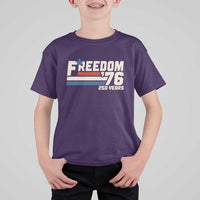 America Retro 250 Years Freedom USA 1776 2026 T Shirt For Kid