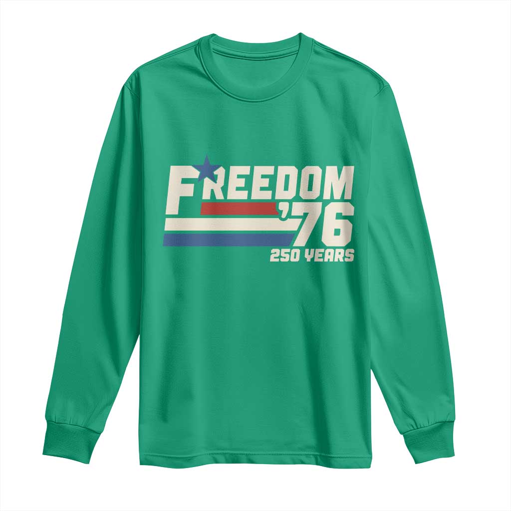 America Retro 250 Years Freedom USA 1776 2026 Long Sleeve Shirt
