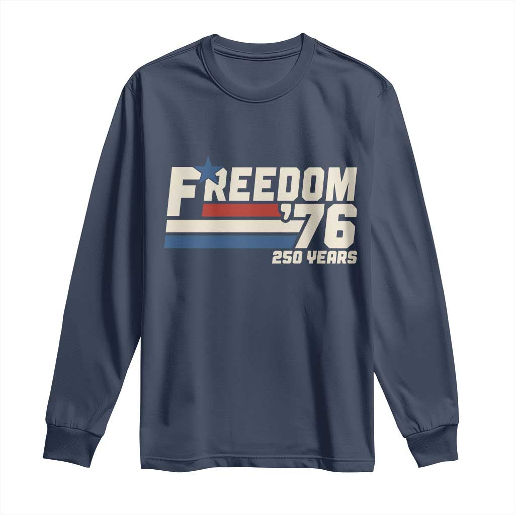 America Retro 250 Years Freedom USA 1776 2026 Long Sleeve Shirt