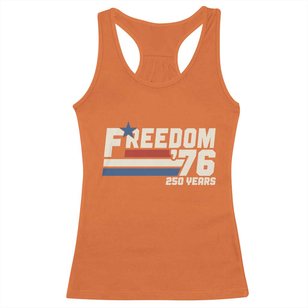 America Retro 250 Years Freedom USA 1776 2026 Racerback Tank Top