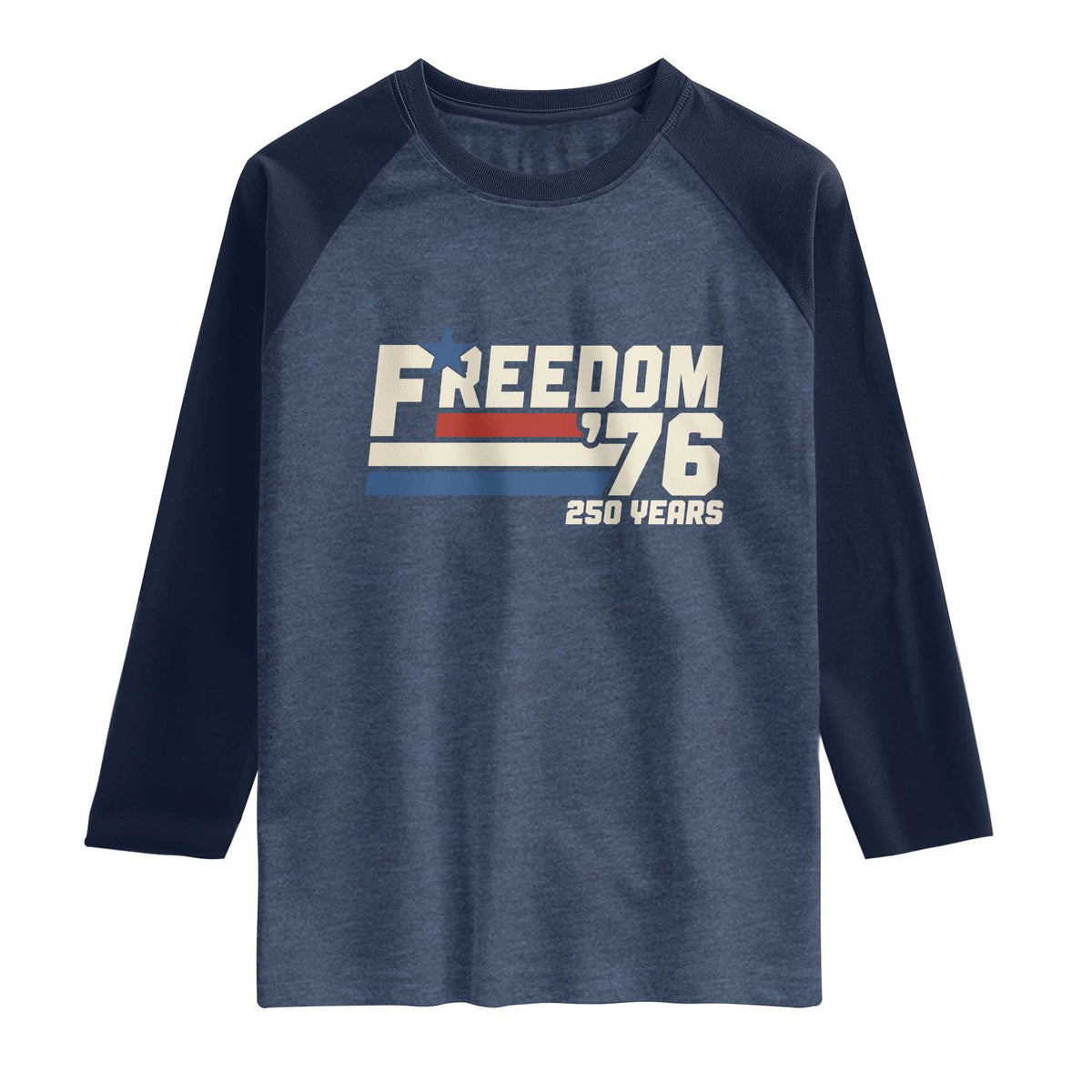 America Retro 250 Years Freedom USA 1776 2026 Raglan Shirt