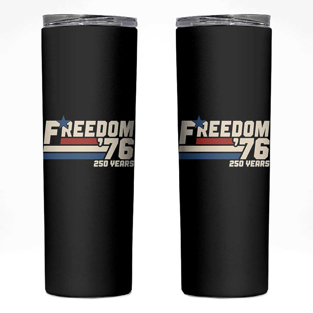 America Retro 250 Years Freedom USA 1776 2026 Skinny Tumbler