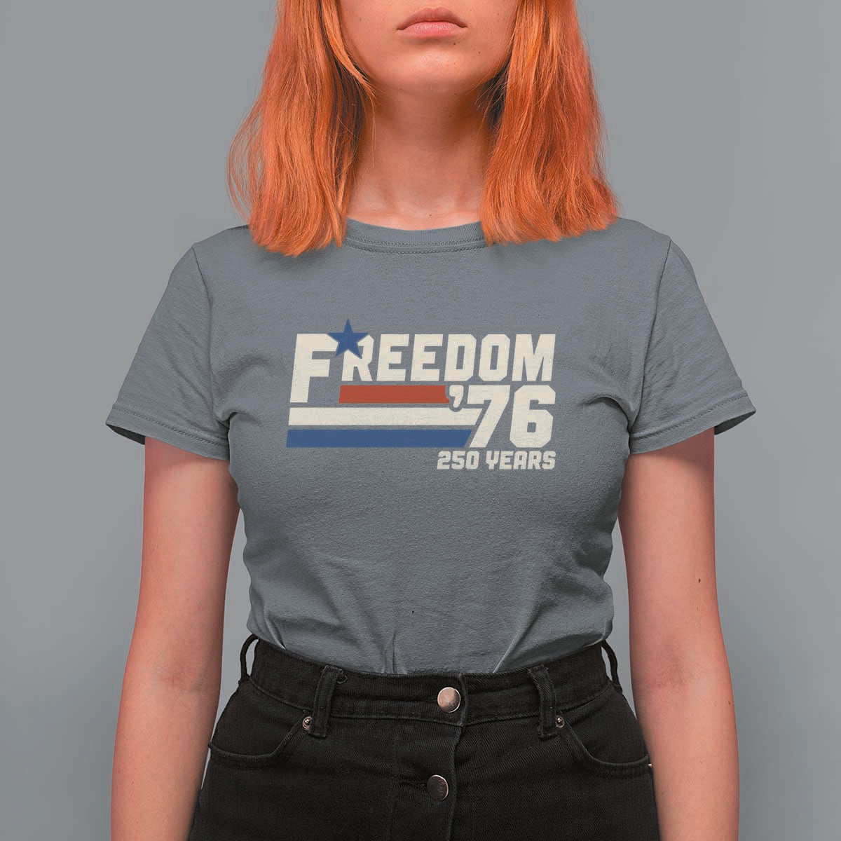 America Retro 250 Years Freedom USA 1776 2026 T Shirt For Women