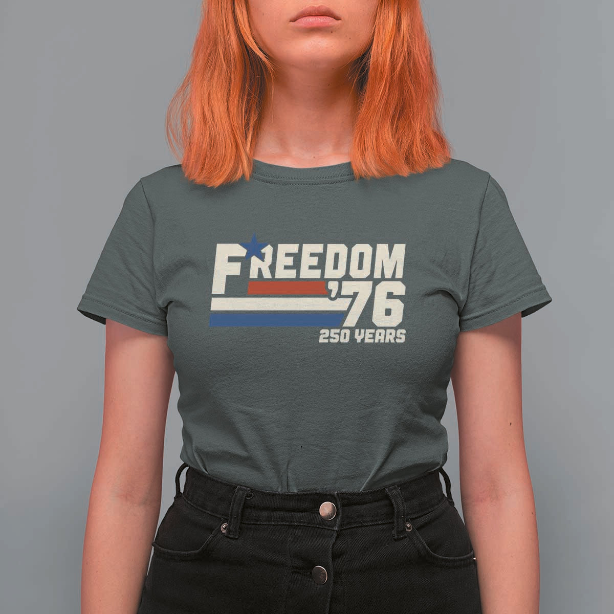 America Retro 250 Years Freedom USA 1776 2026 T Shirt For Women
