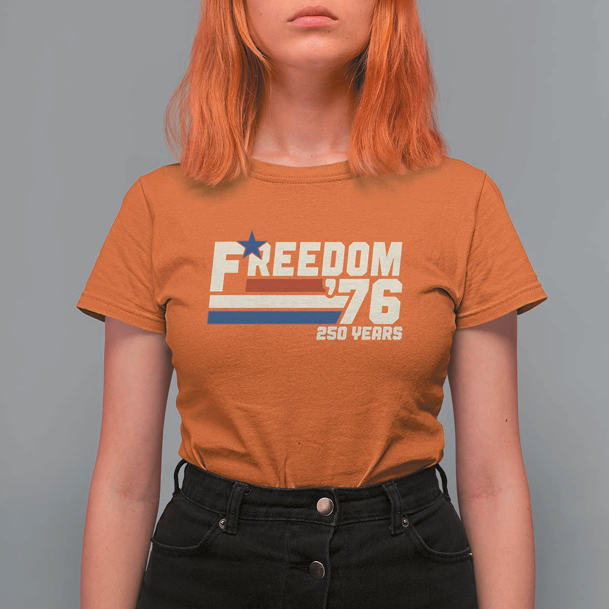 America Retro 250 Years Freedom USA 1776 2026 T Shirt For Women