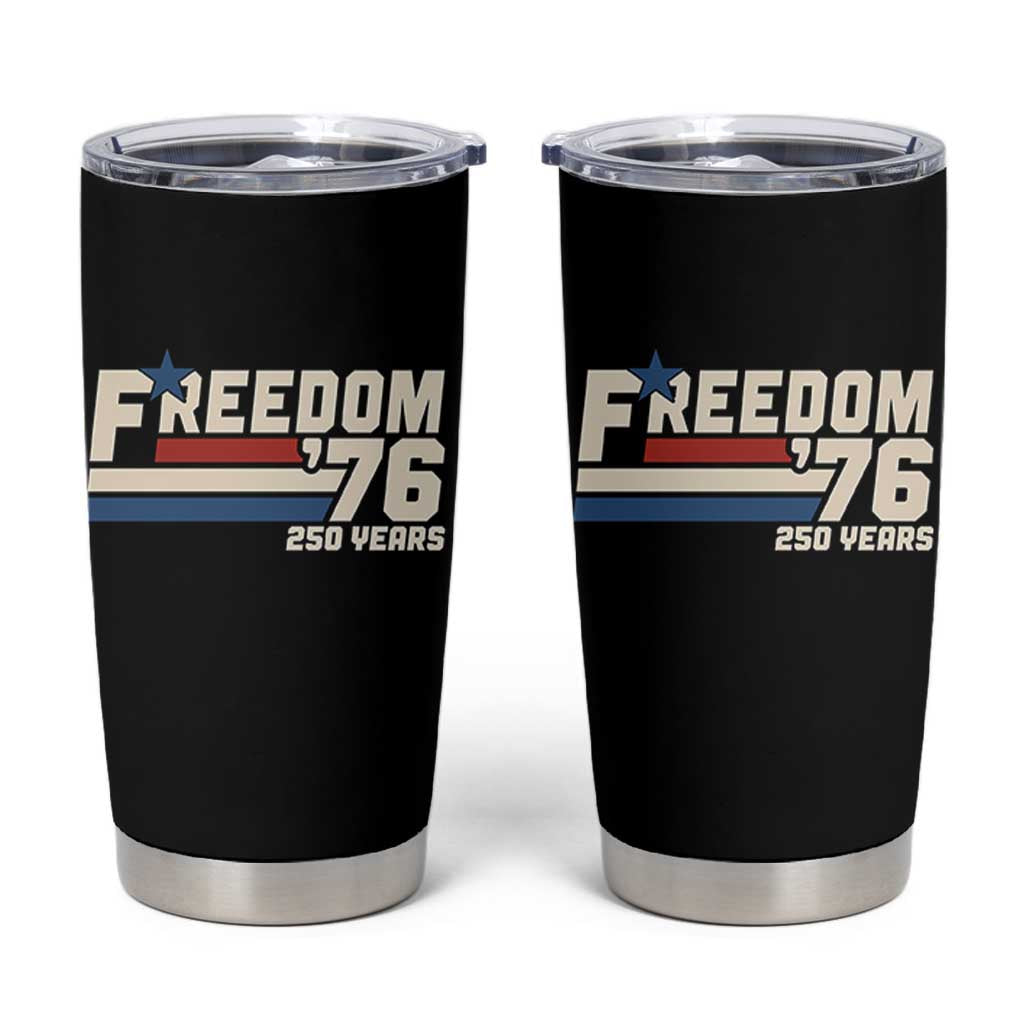America Retro 250 Years Freedom USA 1776 2026 Tumbler Cup