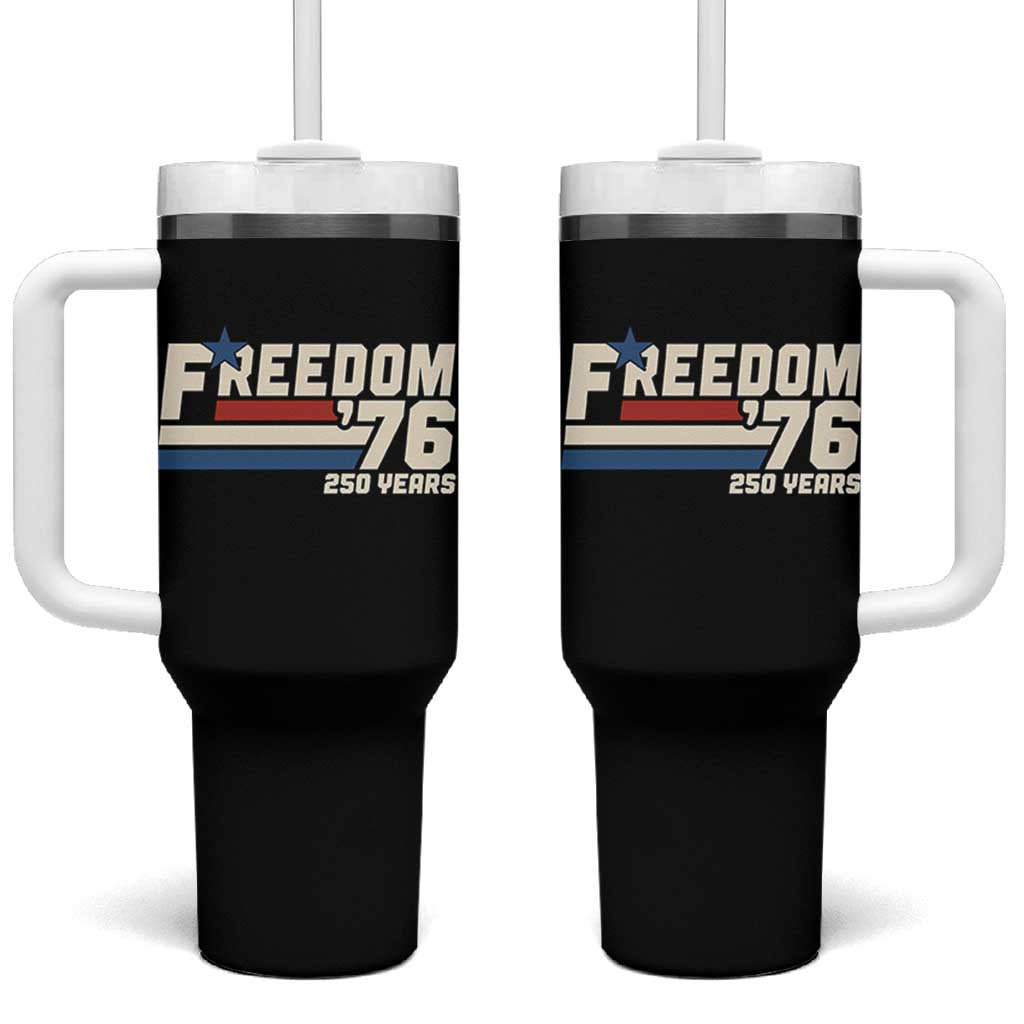 America Retro 250 Years Freedom USA 1776 2026 Tumbler With Handle