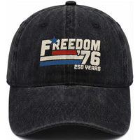 America Retro 250 Years Freedom USA 1776 2026 Washed Cotton Baseball Cap