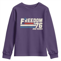America Retro 250 Years Freedom USA 1776 2026 Youth Sweatshirt