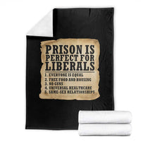 Vintage Prison Is Perfect For Liberals Throw Blanket Funny Political Graphic