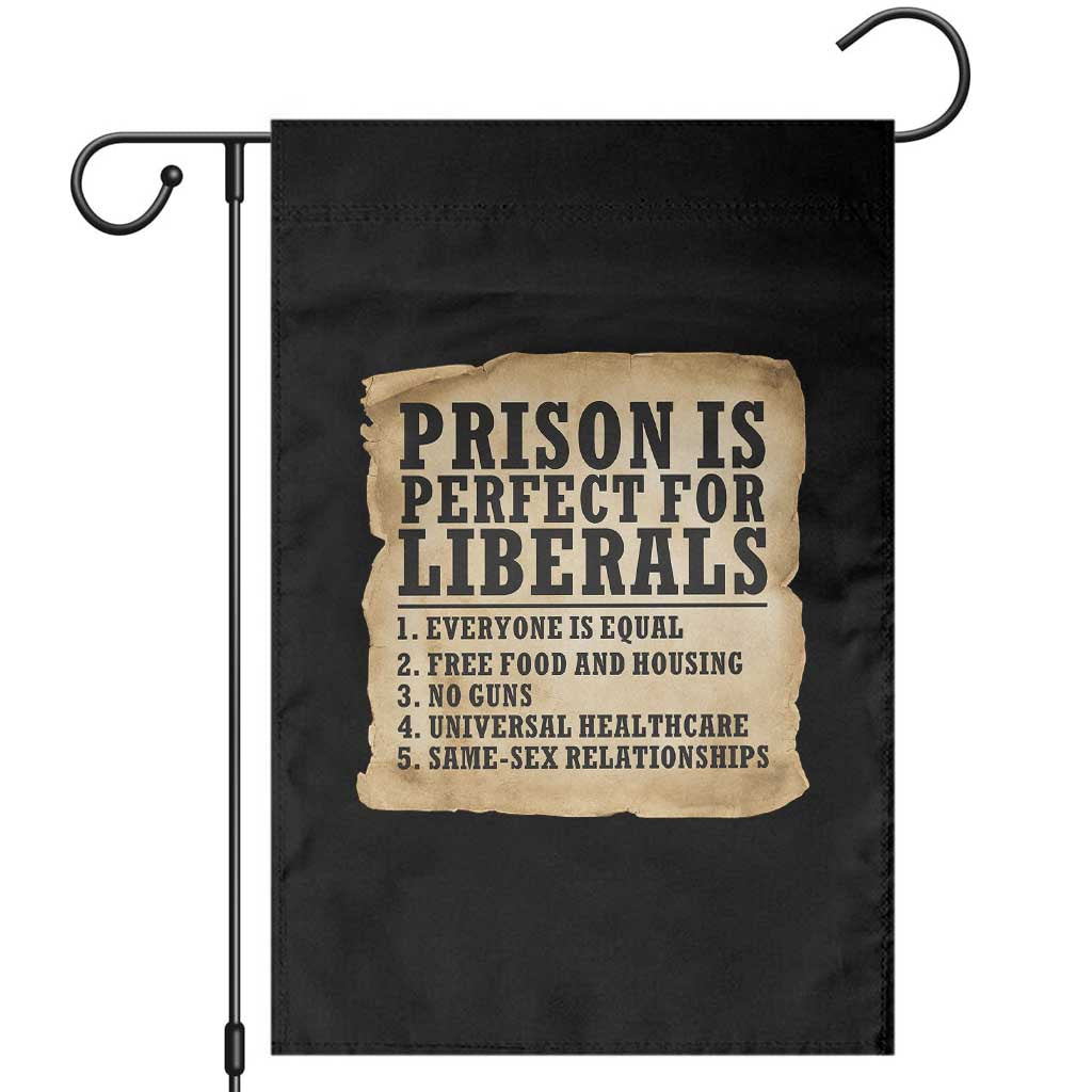 Vintage Prison Is Perfect For Liberals Garden Flag Funny Political Graphic