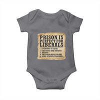 Vintage Prison Is Perfect For Liberals Baby Onesie Funny Political Graphic