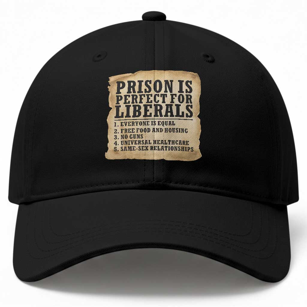 Vintage Prison Is Perfect For Liberals Baseball Cap Funny Political Graphic