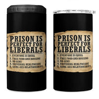 Vintage Prison Is Perfect For Liberals 4 in 1 Can Cooler Tumbler Funny Political Graphic