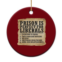 Vintage Prison Is Perfect For Liberals Ceramic Ornament Funny Political Graphic