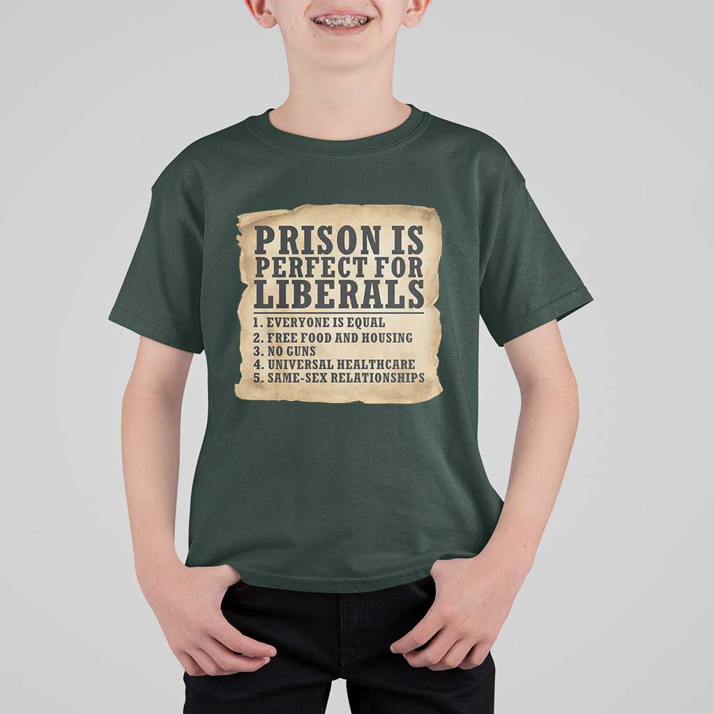 Vintage Prison Is Perfect For Liberals T Shirt For Kid Funny Political Graphic