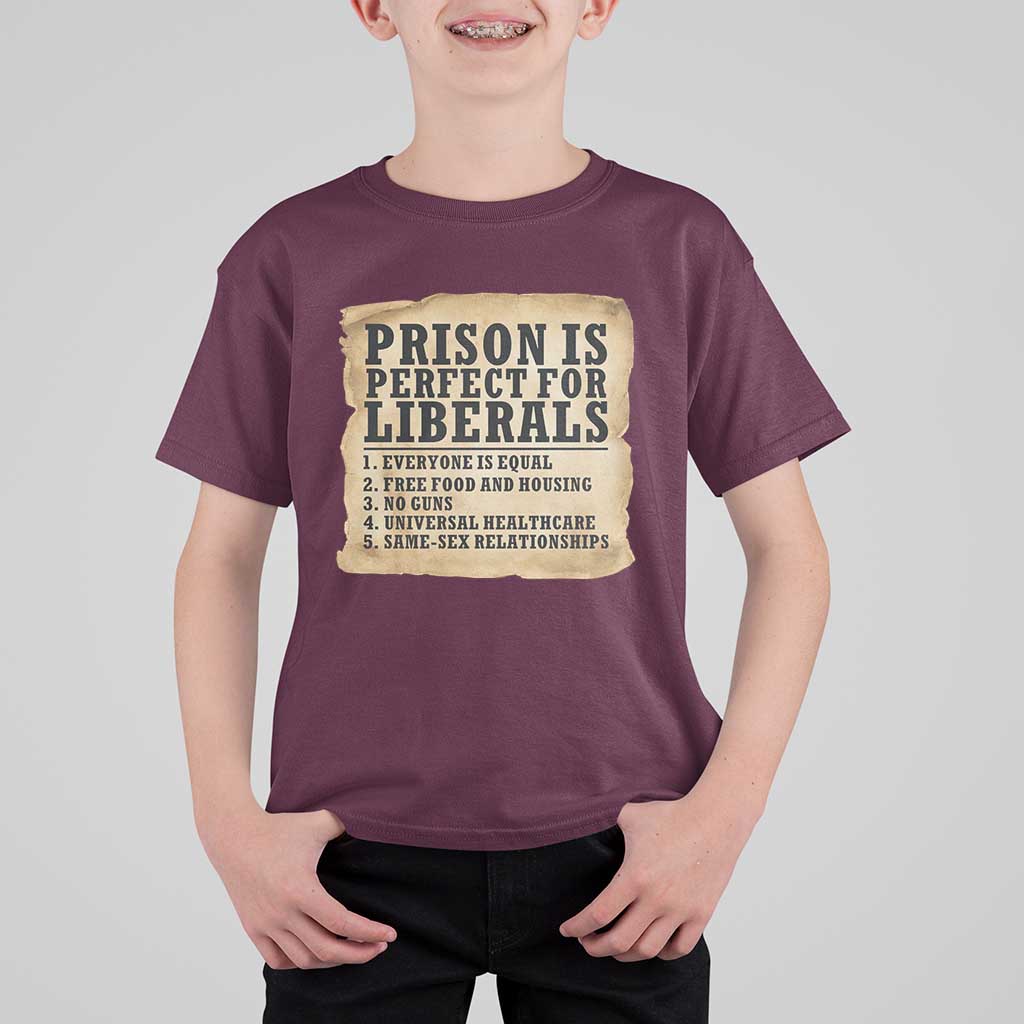 Vintage Prison Is Perfect For Liberals T Shirt For Kid Funny Political Graphic