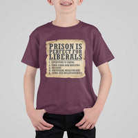 Vintage Prison Is Perfect For Liberals T Shirt For Kid Funny Political Graphic