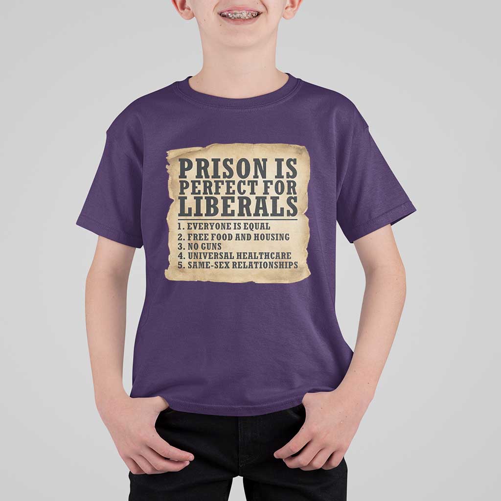 Vintage Prison Is Perfect For Liberals T Shirt For Kid Funny Political Graphic