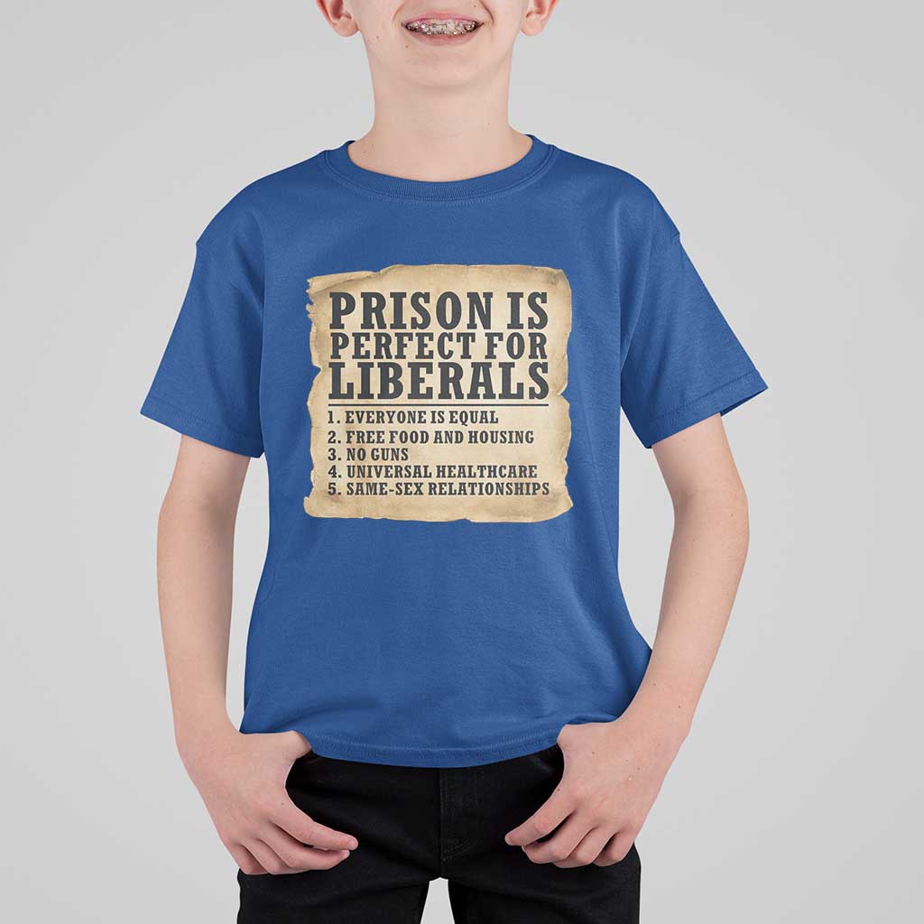 Vintage Prison Is Perfect For Liberals T Shirt For Kid Funny Political Graphic