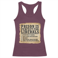 Vintage Prison Is Perfect For Liberals Racerback Tank Top Funny Political Graphic