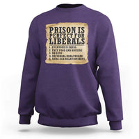 Vintage Prison Is Perfect For Liberals Sweatshirt Funny Political Graphic