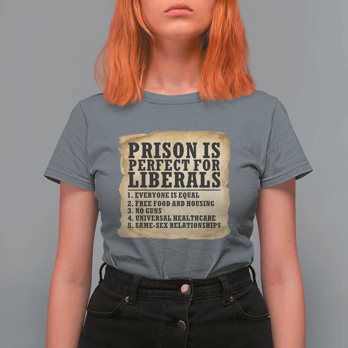 Vintage Prison Is Perfect For Liberals T Shirt For Women Funny Political Graphic