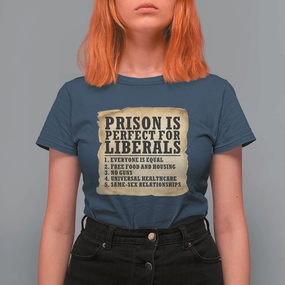 Vintage Prison Is Perfect For Liberals T Shirt For Women Funny Political Graphic