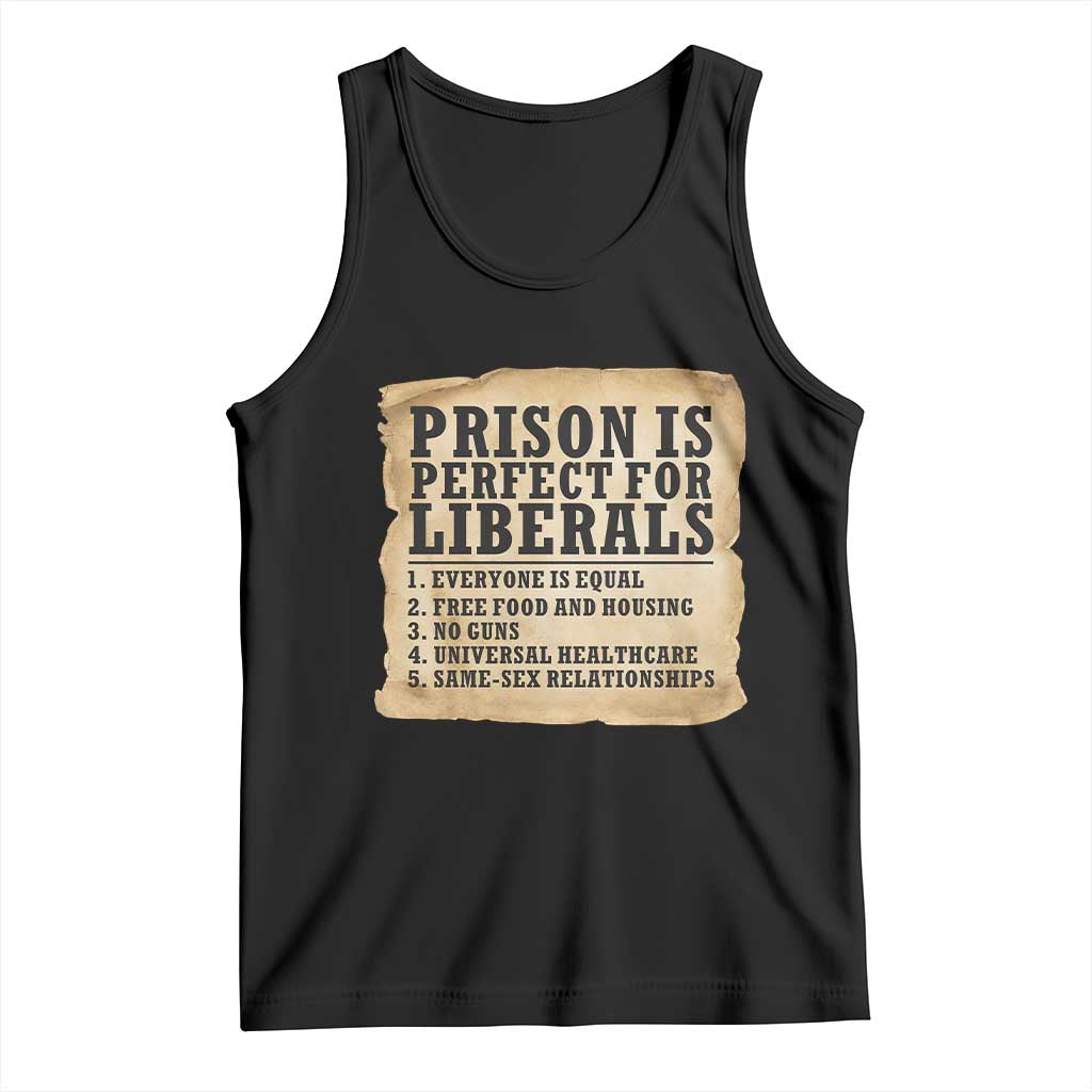 Vintage Prison Is Perfect For Liberals Tank Top Funny Political Graphic