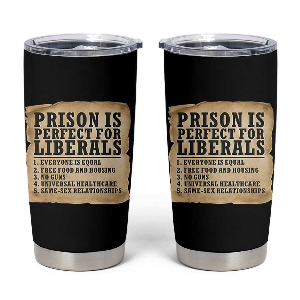 Vintage Prison Is Perfect For Liberals Tumbler Cup Funny Political Graphic