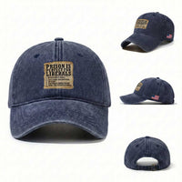 Vintage Prison Is Perfect For Liberals Washed Cotton Baseball Cap Funny Political Graphic