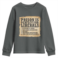 Vintage Prison Is Perfect For Liberals Youth Sweatshirt Funny Political Graphic