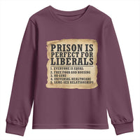 Vintage Prison Is Perfect For Liberals Youth Sweatshirt Funny Political Graphic