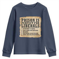 Vintage Prison Is Perfect For Liberals Youth Sweatshirt Funny Political Graphic