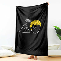 Funny Political Geometry Joke Throw Blanket Youre Pointless Graphic
