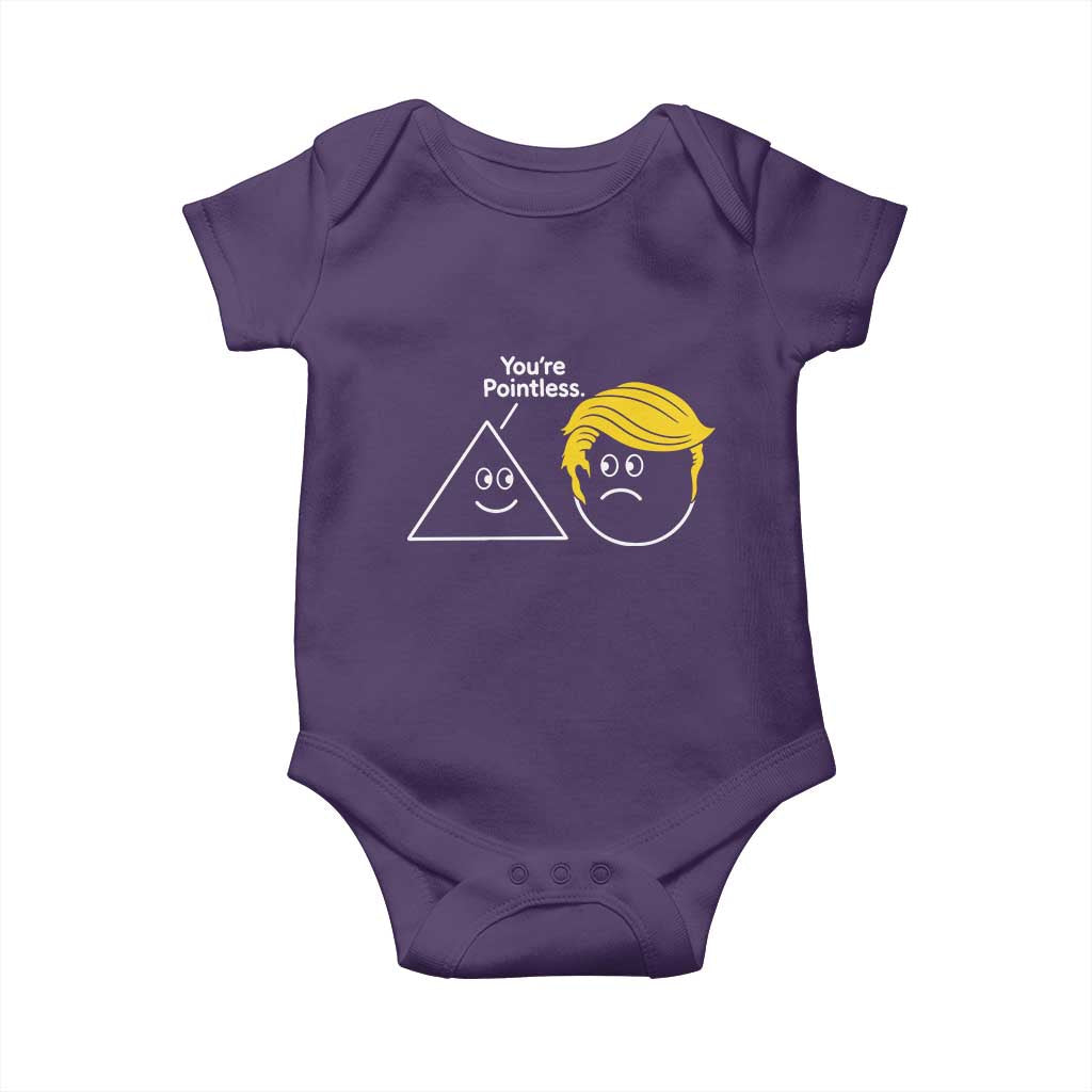 Funny Political Geometry Joke Baby Onesie Youre Pointless Graphic