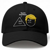Funny Political Geometry Joke Baseball Cap Youre Pointless Graphic