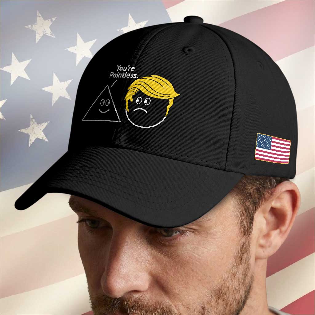Funny Political Geometry Joke Baseball Cap Youre Pointless Graphic