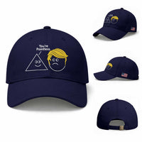 Funny Political Geometry Joke Baseball Cap Youre Pointless Graphic