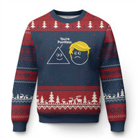 Funny Political Geometry Joke Ugly Christmas Sweater Youre Pointless Graphic