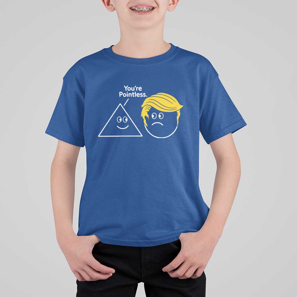 Funny Political Geometry Joke T Shirt For Kid Youre Pointless Graphic