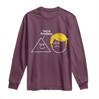 Funny Political Geometry Joke Long Sleeve Shirt Youre Pointless Graphic